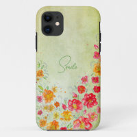 Flowers water colours iPhone Case