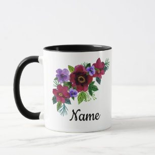 Flowers watercolor bright romantic floral wreath b mug