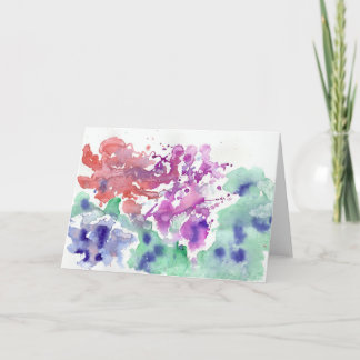 Flowers Watercolor Greeting Card