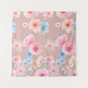 Flowers watercolor illustration. Big Set watercolo Tapestry