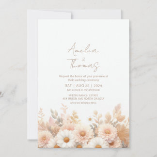 Flowers Wedding Invitation