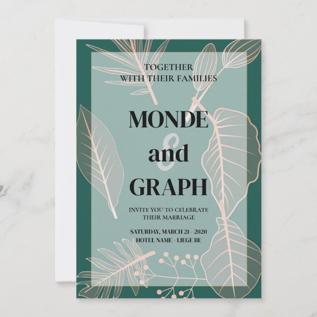 Flowers Wedding Invitations Art (Front)