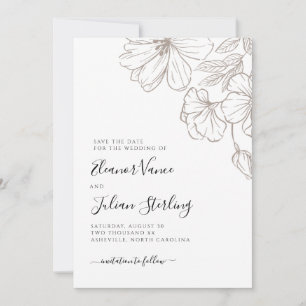 Flowers Wedding Save The Date