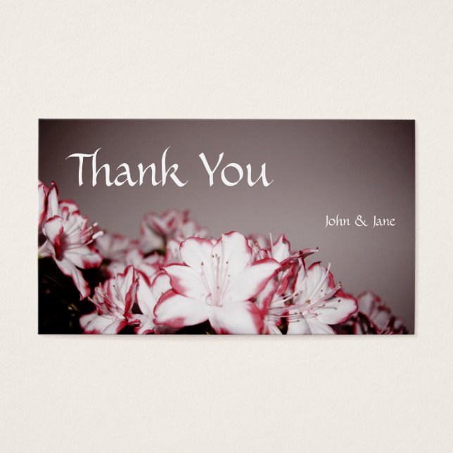 Flowers - Wedding Thank You Card (Front)