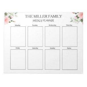 Flowers - Weekly Planner Custom Notepad