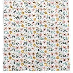 Flowers whimsical Decorative Shower Curtain
