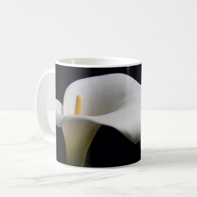Flowers | White Calla Lily Coffee Mug (Front Left)