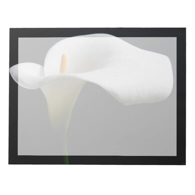 Flowers | White Calla Lily Notepad (Front)