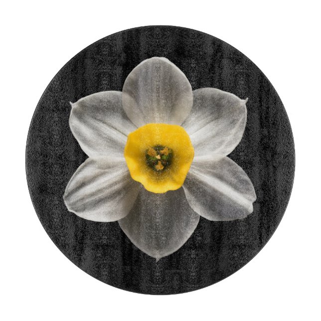 Flowers | White Daffodil Flower Cutting Board (Front)