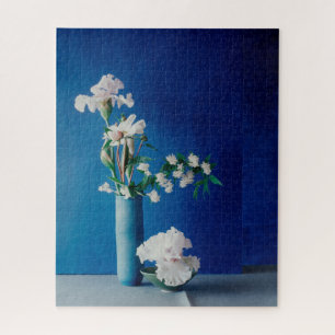 Flowers   White Iris in Vase Jigsaw Puzzle