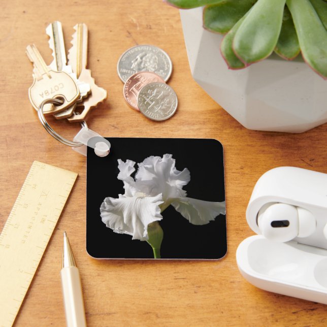 Flowers | White Iris Key Ring (Desk)