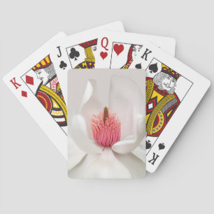 Flowers White Magnolia Playing Cards