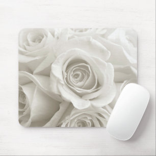 Flowers   White Roses Mouse Pad