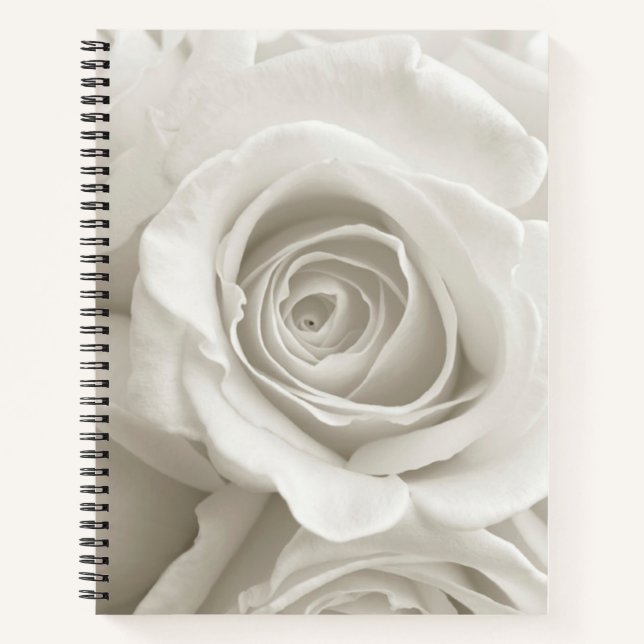 Flowers | White Roses Notebook (Front)
