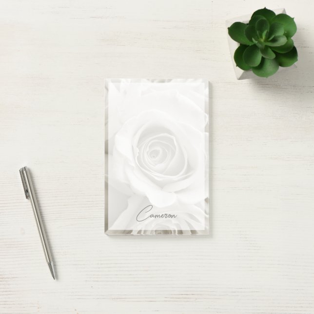 Flowers | White Roses Post-it Notes (Office)