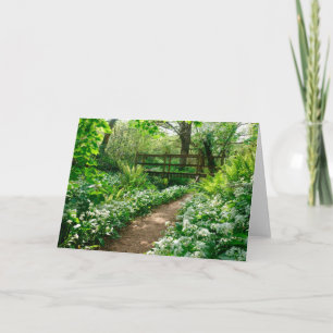 Flowers White Wildflowers in Forest Card