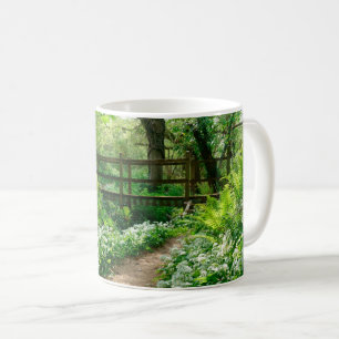 Flowers   White Wildflowers in Forest Coffee Mug
