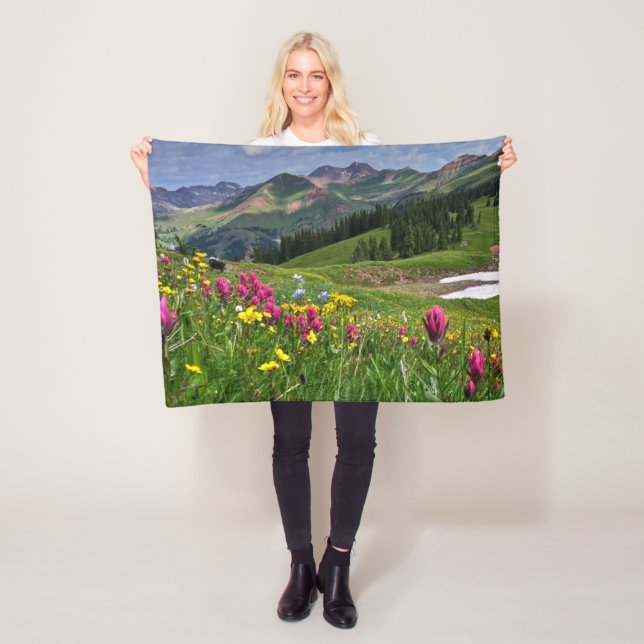 Flowers | Wildflowers Durango, Colorado Fleece Blanket (In Situ)