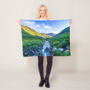 Flowers Wildflowers in Colorado Fleece Blanket