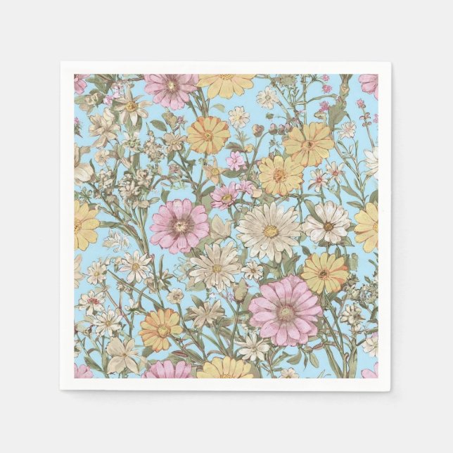 Flowers with a spring atmosphere napkin (Front)
