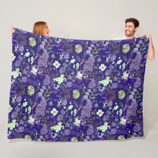 Flowers with an elegant and mysterious atmosphere fleece blanket