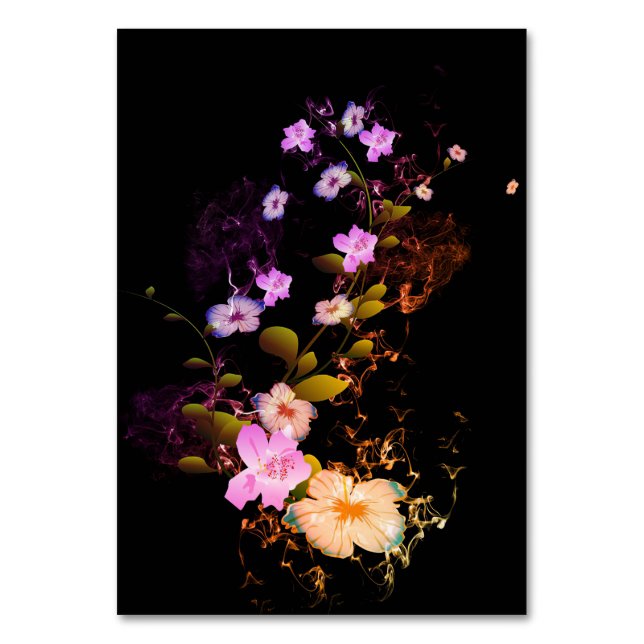 Flowers With Fires Table Number (Front)