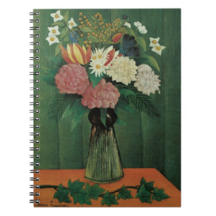 Flowers with Ivy by Henri Rousseau, Vintage Floral Notebook