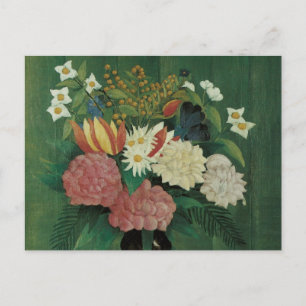 Flowers with Ivy by Henri Rousseau, Vintage Floral Postcard