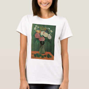 Flowers with Ivy by Henri Rousseau, Vintage Floral T-Shirt