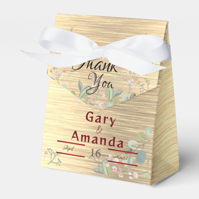 Flowers with Leaves    Favour Box (Front Side)