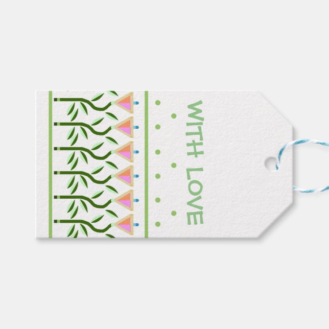 Flowers with love gift tags (Front (Horizontal))