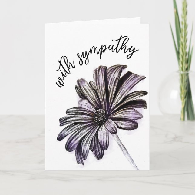 Flowers With Sympathy Card  (Front)