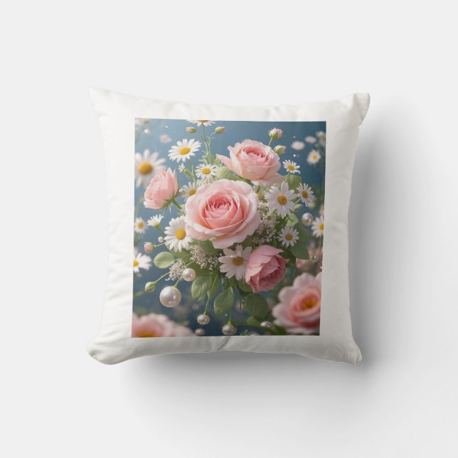 Flowers with timeless extravagant elegance cushion (Front)
