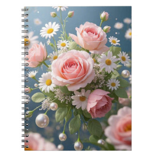 Flowers with timeless extravagant elegance notebook