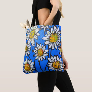 Flowers with White Pedals Tote Bag