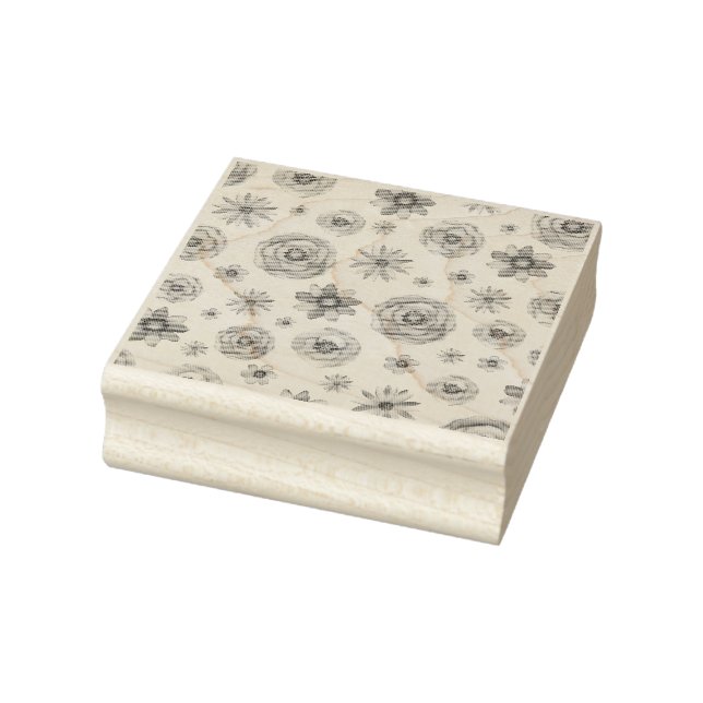 Flowers Wood Art Stamp (Stamp)