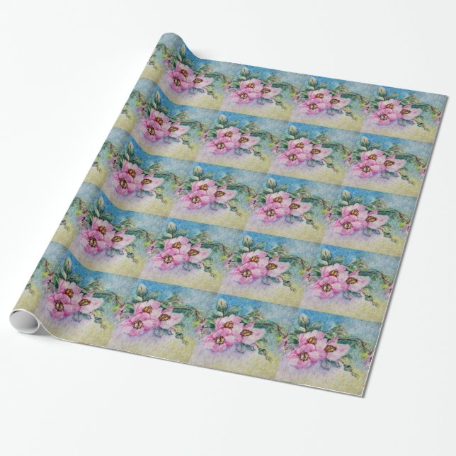 Flowers Wrapping Paper (Unrolled)