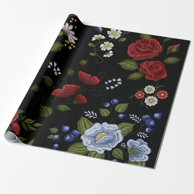 Flowers Wrapping Paper (Unrolled)