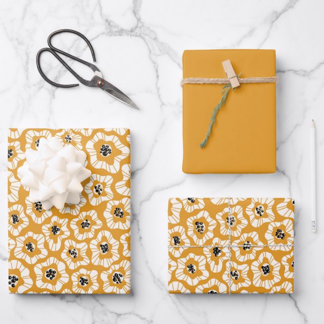 Flowers Wrapping Paper Sheets (Front)