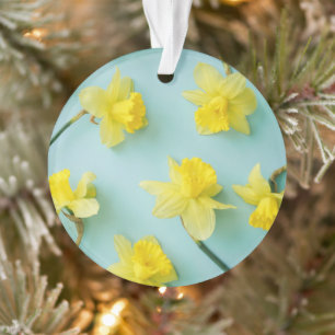 Flowers   Yellow Daffodils Ornament