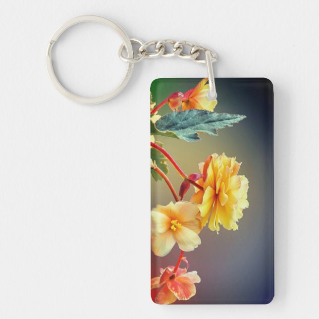 Flowers, Yellow flowers, Petals-63158 Key Ring (Front)