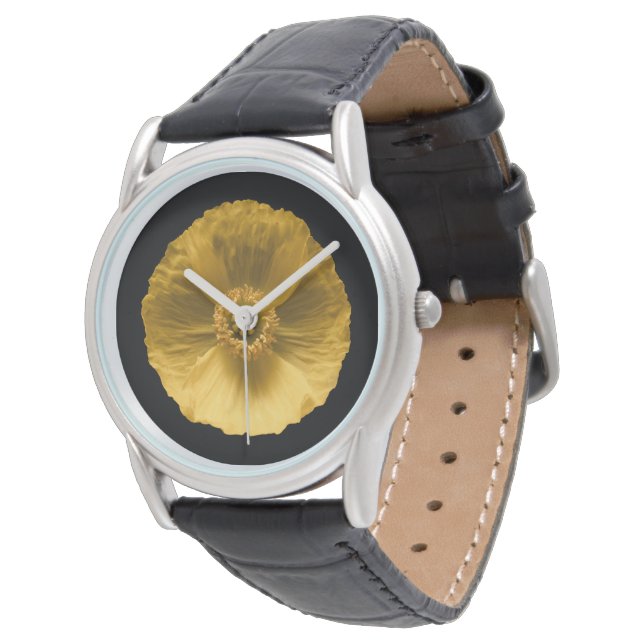 Flowers | Yellow Poppy Watch (Angled)