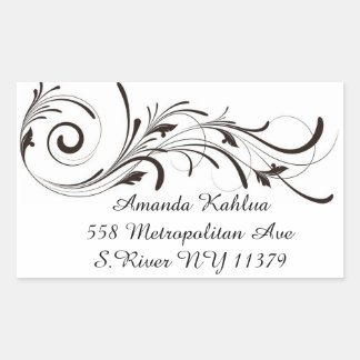 Flowery Address Label
