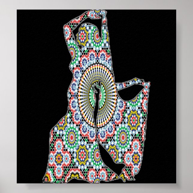 Flowery Belly Dancer Cutout poster (Front)