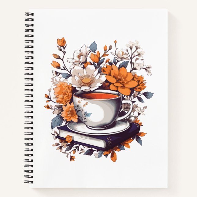 Flowery Books and Tea - Floral Book lovers (Front)