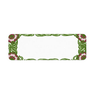Flowery Border Return Address Label