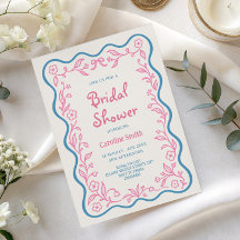 Flowery botanical garden script Bridal shower