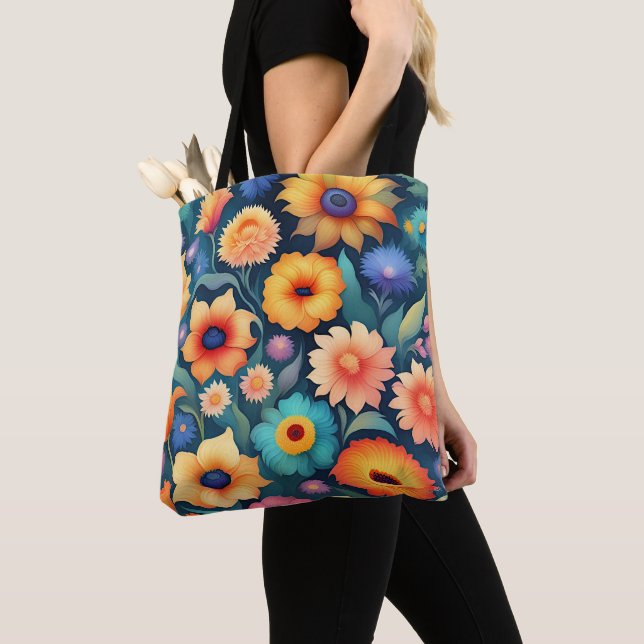 Flowery Garden | Tote Bag (Close Up)