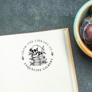 Flowery Gothic Skull From The Library Of Rubber Stamp