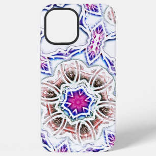 Flowery in plaster texture, soft shadow on  white  iPhone 12 pro max case